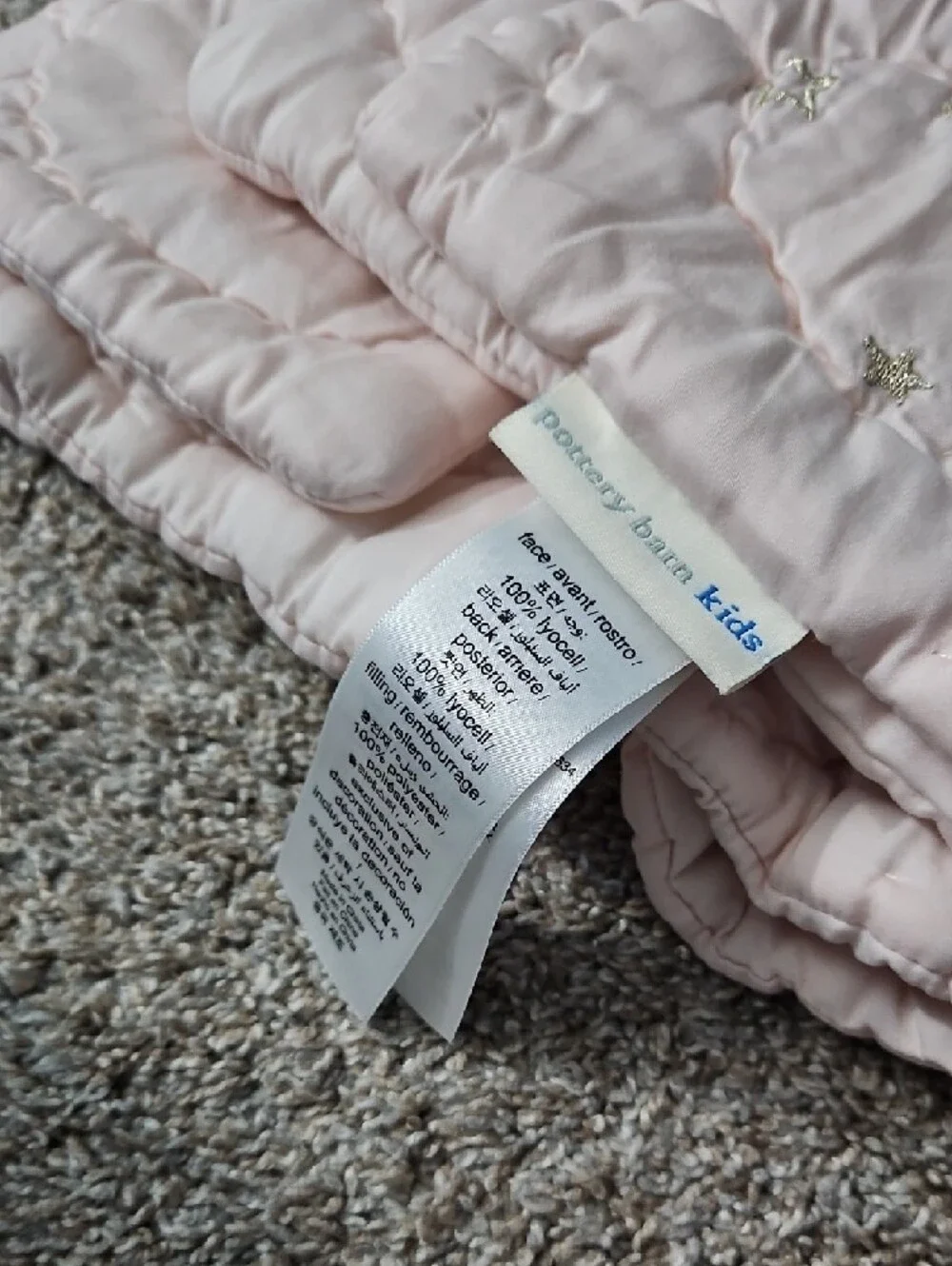 Soft Pink Quilted Unicorn Throw Blanket